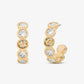 Precious Metal-Plated Cubic Zirconia Hoop Earrings