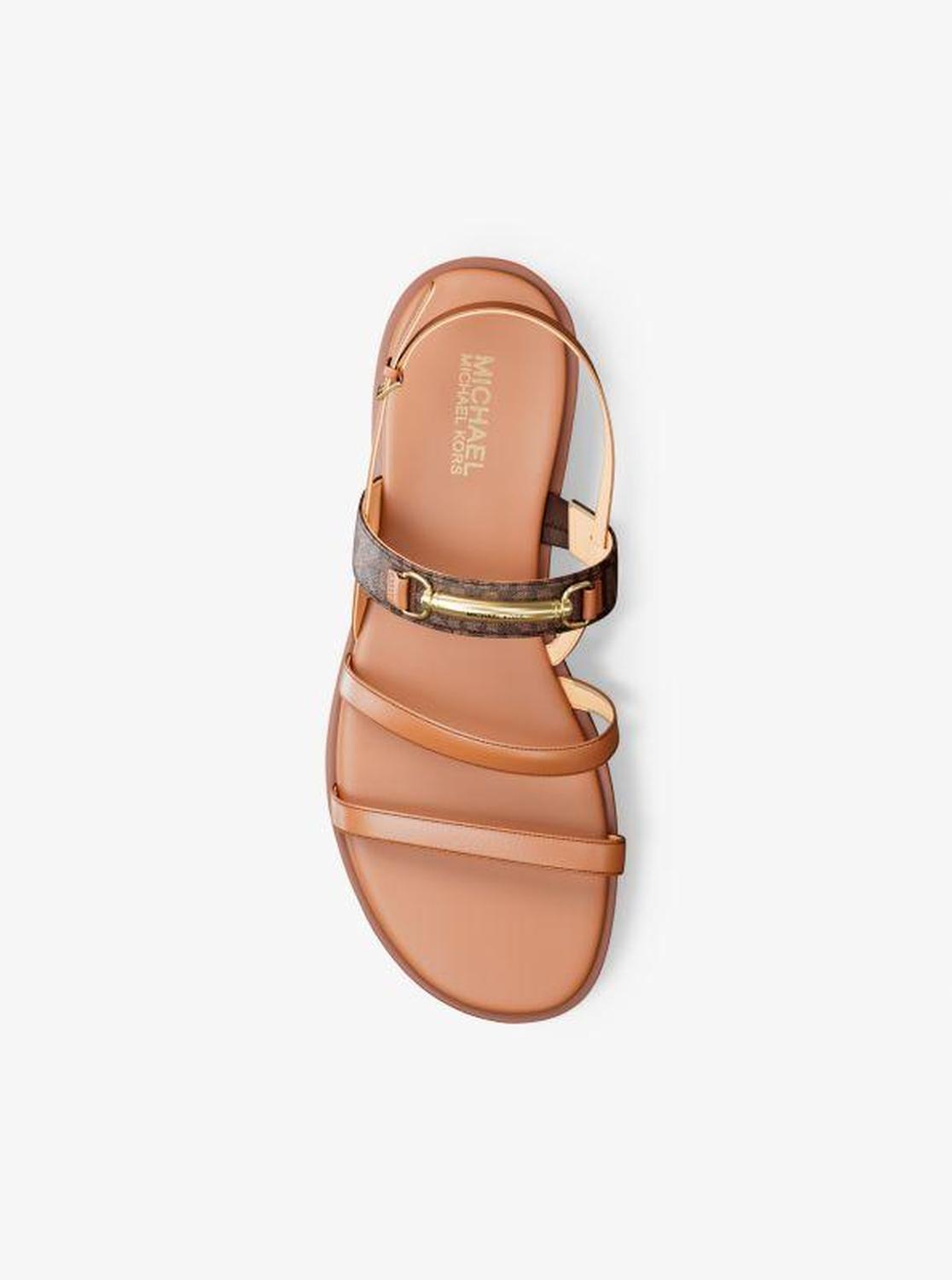 Carson Signature Logo and Leather Sandal