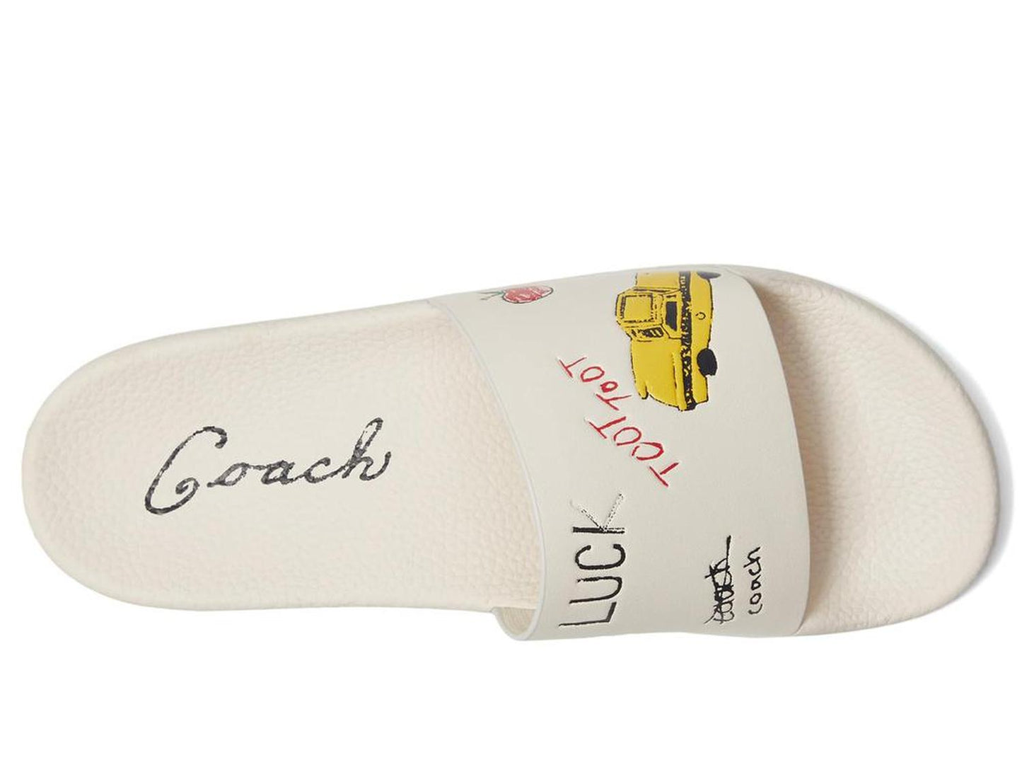 Udele Sport Slide with Sketch Print