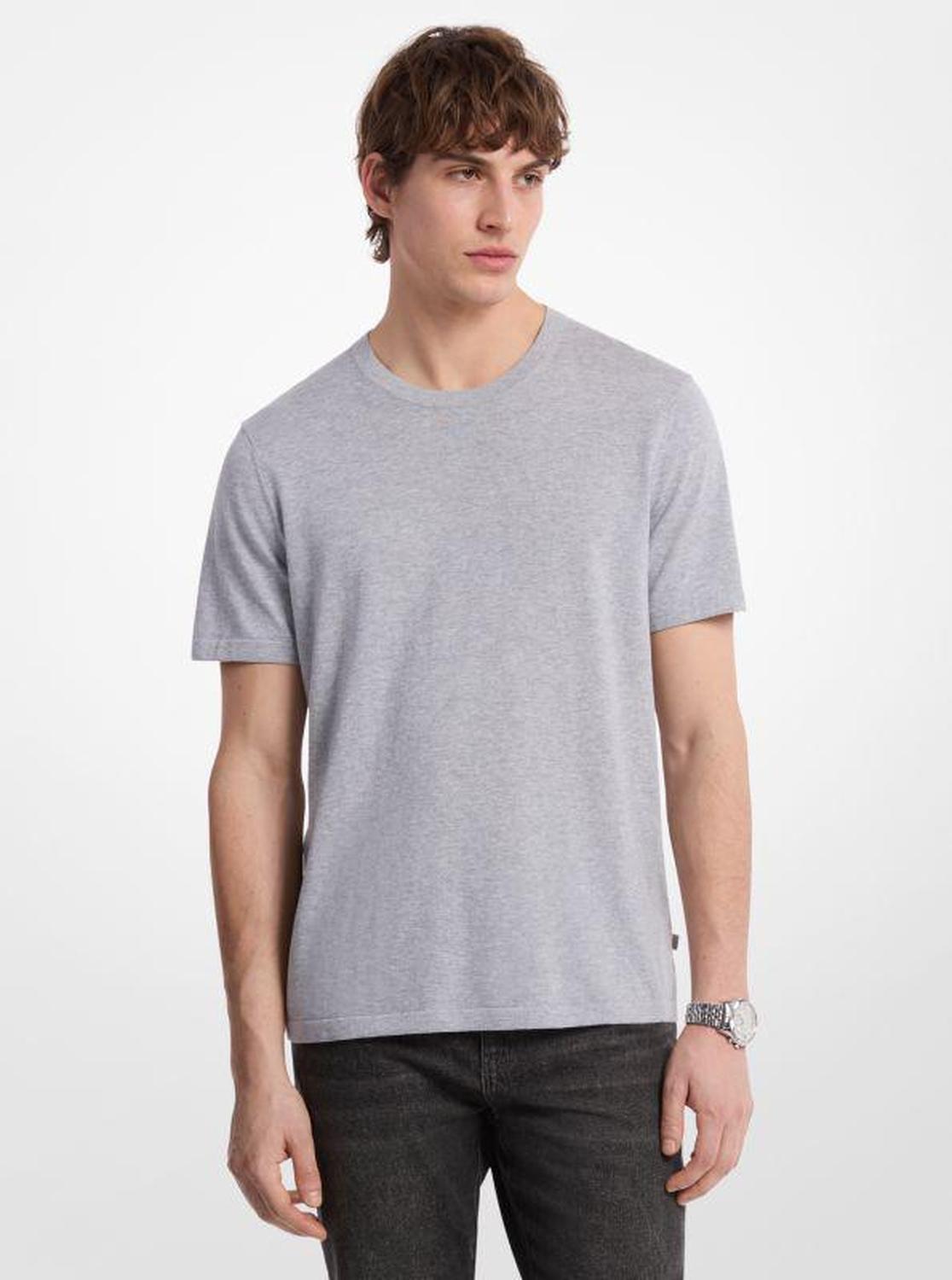 Cotton Short-Sleeve Sweater
