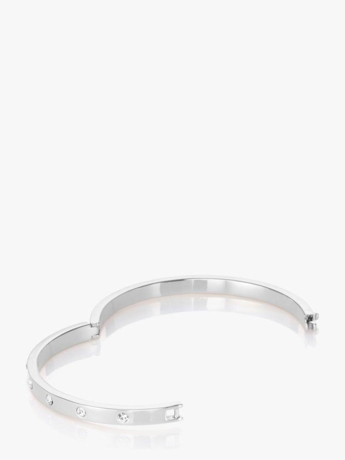 Set in Stone Hinged Silver Bangle