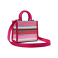 Manhattan Striped Woven Straw Small Tote