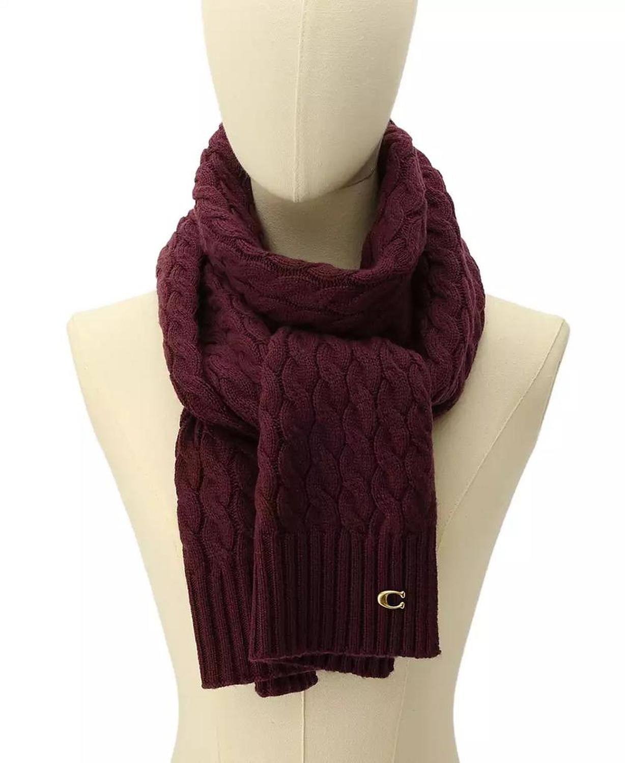 Soft Rib Cable Knit Scarf