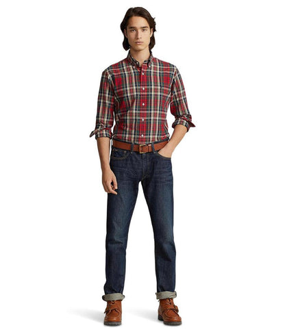 Classic Fit Plaid Oxford Shirt