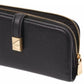 Deco Pebbled Leather Zip Slim Wallet