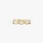 Precious Metal-Plated Cubic Zirconia Tennis Ring
