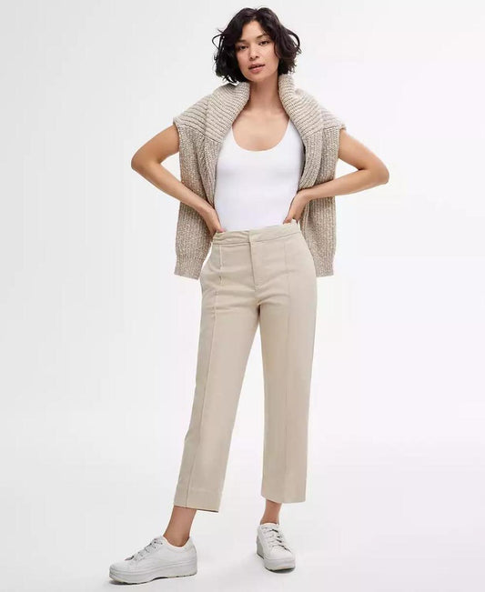 Women's Cotton-Blend Seamed Ankle Trousers