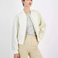 Women's Solid-Color Quilted Bomber Jacket