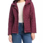 Women's Short Spade Flower Quilted Jacket W/ Hood
