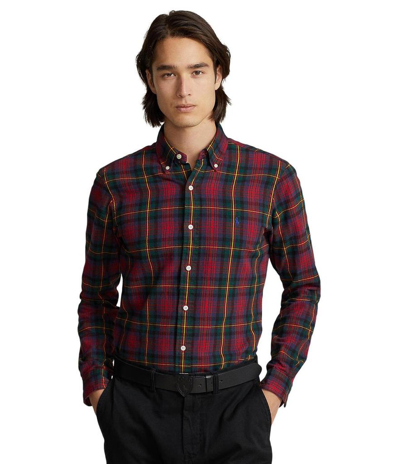 Classic Fit Plaid Oxford Shirt