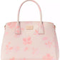 Serena Spring Pansies Leather Satchel
