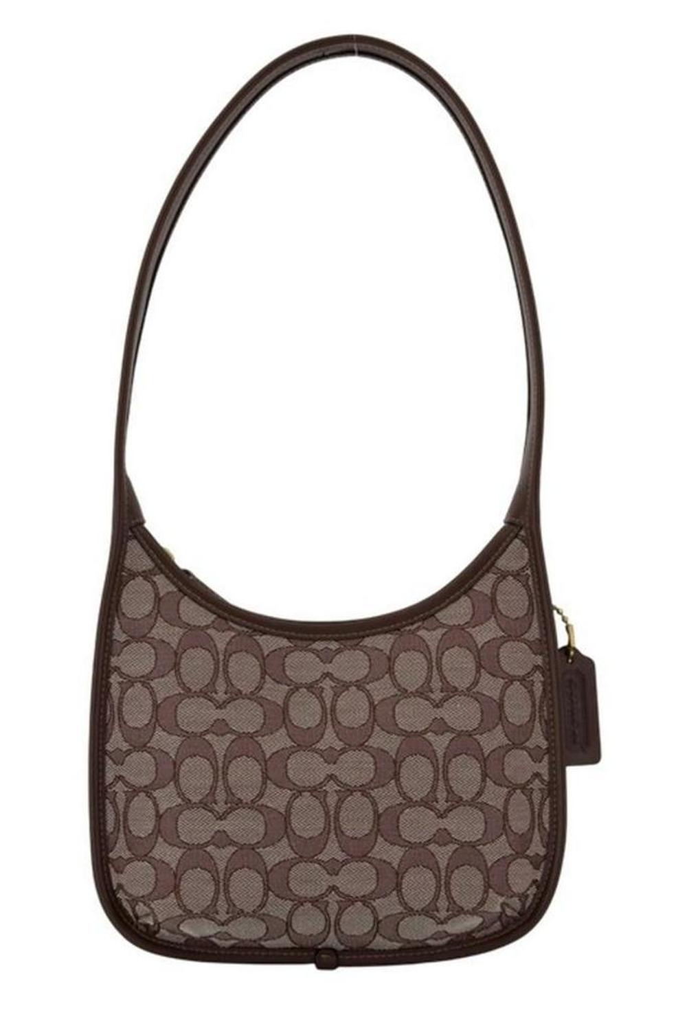 Coach Logo Tag Monogram-Pattern Shoulder Bag