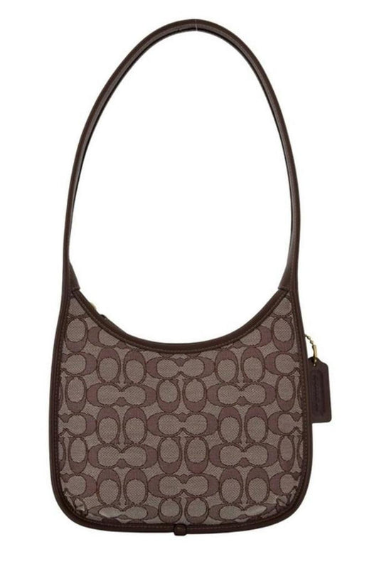 Coach Logo Tag Monogram-Pattern Shoulder Bag