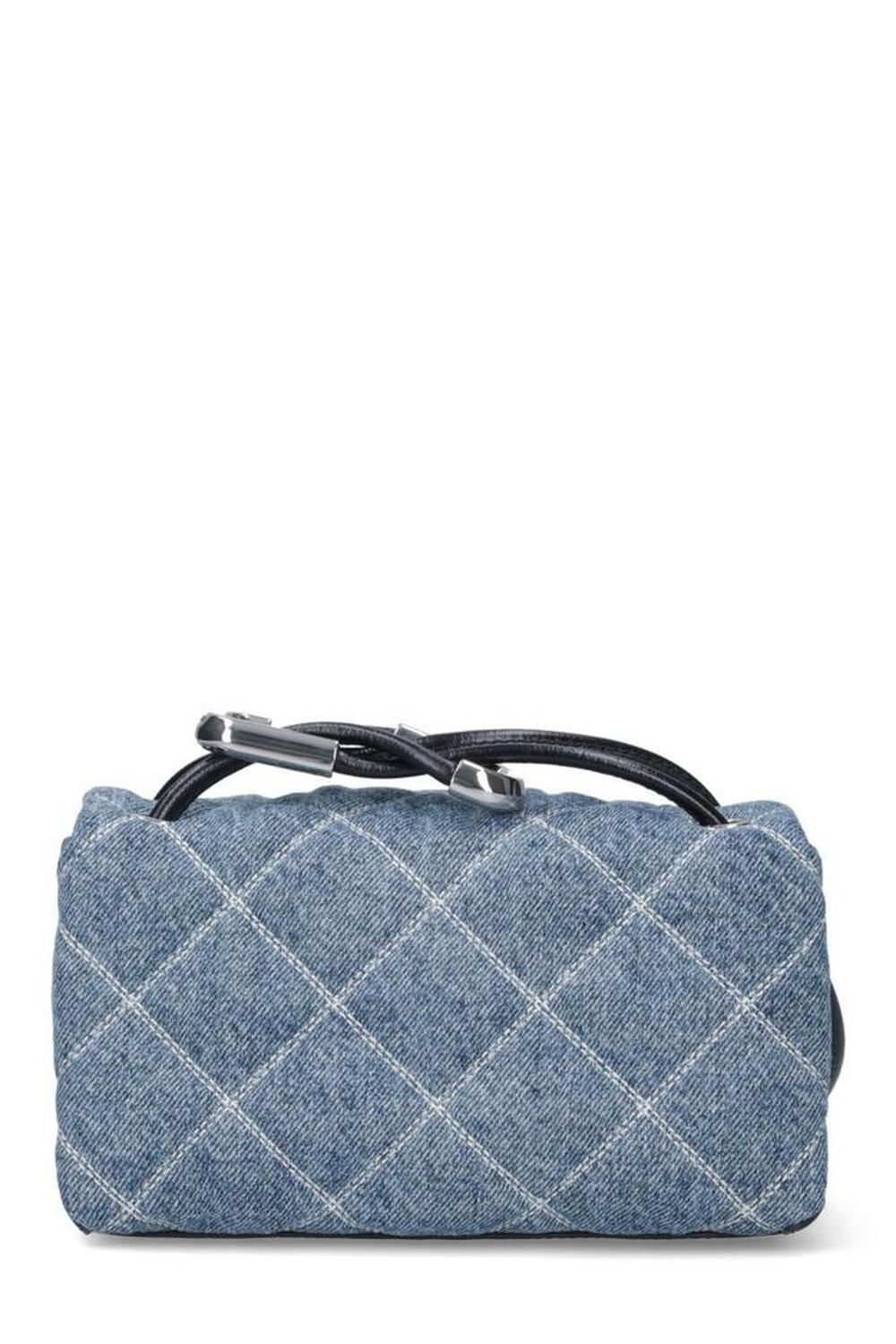 Marc Jacobs The Quilted Denim Mini Dual Quilted Shoulder Bag