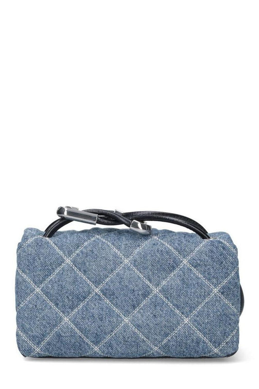 Marc Jacobs The Quilted Denim Mini Dual Quilted Shoulder Bag