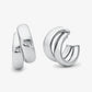 Large Precious Metal-Plated Brass Double Hoop Earrings