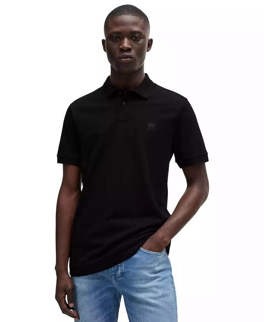 Men's Logo Patch Stretch-Cotton Slim-Fit Polo Shirt