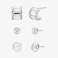 3-Piece Cubic Zirconia Stud Earrings Gift Set