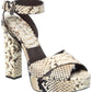 Cannon Runway Python-Embossed Leather Platform Sandal