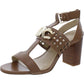 Womens Faux Leather Open Toe Ankle Strap