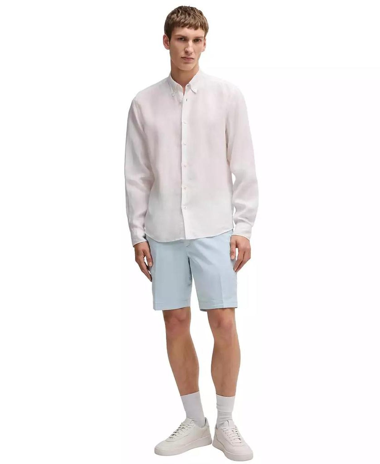Men's Stretch-Cotton Twill Slim-Fit Shorts
