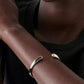 Two-Tone Sculpted Spade Open Cuff Bracelet
