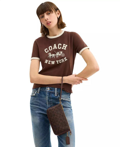 Women's Signature Plaza Small Shoulder Bag