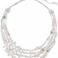 Silver-Tone Stone & Cubic Zirconia Star Multi-Strand Collar Necklace, 16" + 3" extender