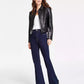 Women's Leather Zip-Front Coat