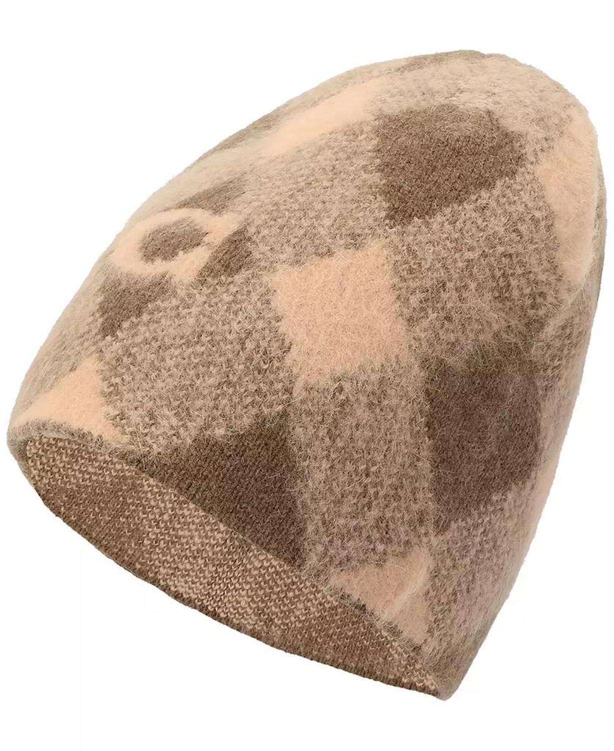 Women's Argyle Knit Beanie Hat