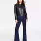 Women's Leather Zip-Front Coat