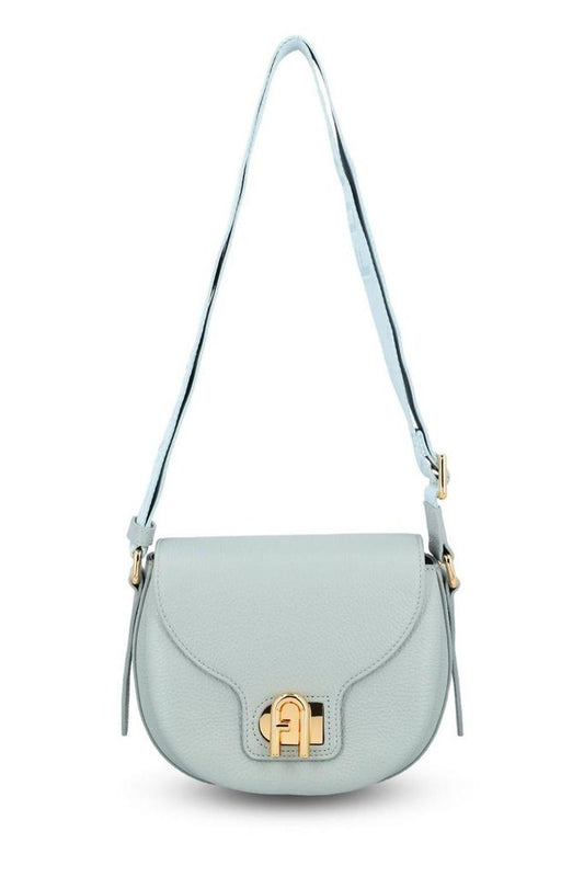 Furla Logo Plaque Foldover-Top Shoulder Bag