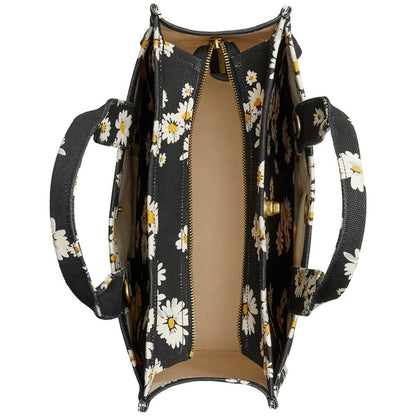 Floral Print Canvas Cargo Medium Tote