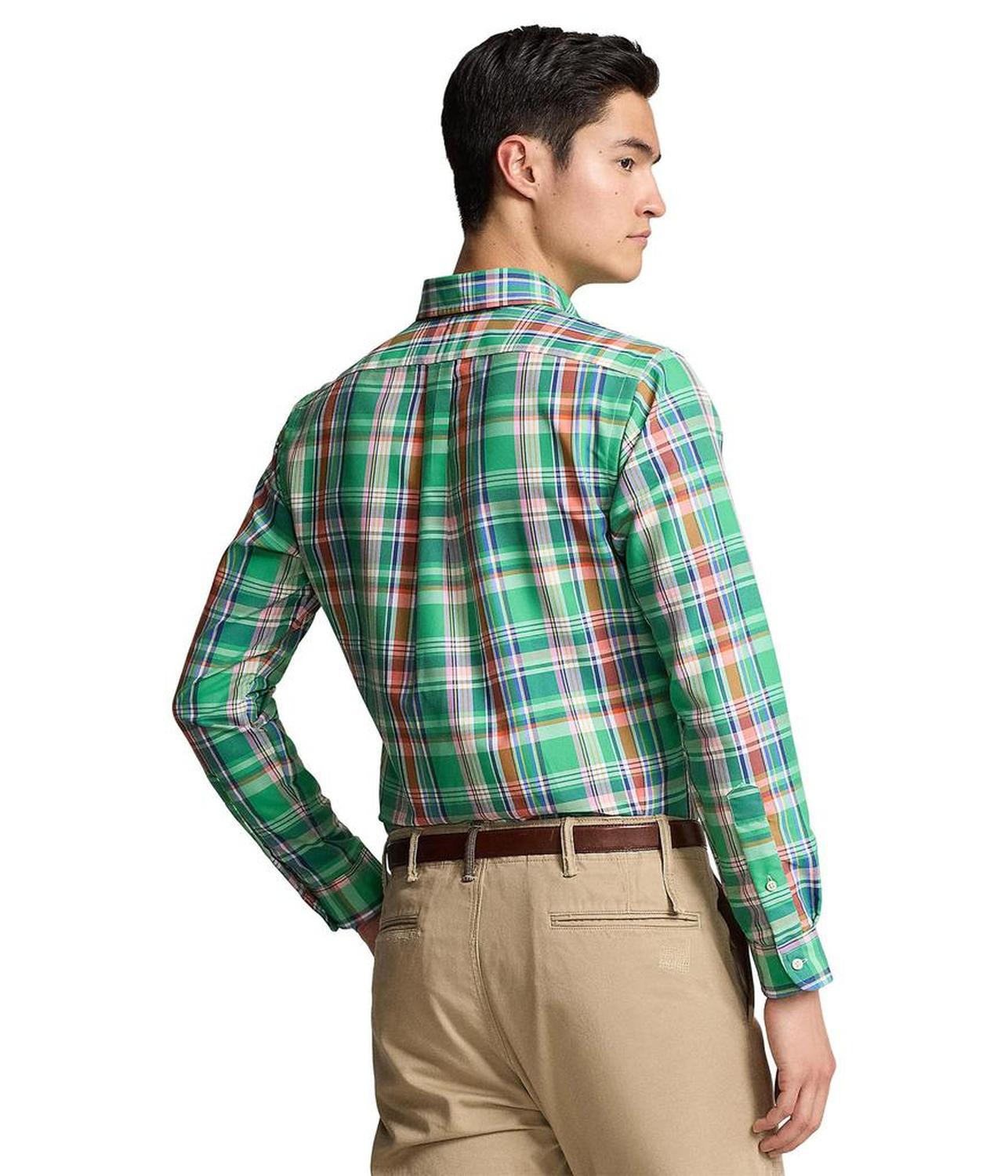 Classic Fit Plaid Oxford Shirt