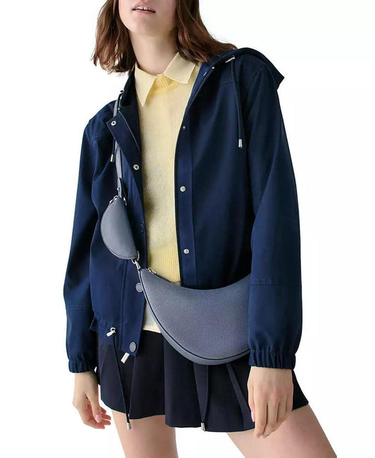 Duo Small Pebbled Leather Crossbody Bag