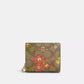 Coach Outlet Snap Wallet In Signature Canvas With Floral Print