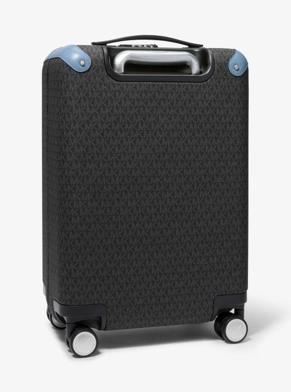 Striped Signature Logo Suitcase