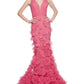 Marchesa Notte V-Neck Mermaid Gown