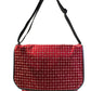 Kate Spade New York Womens Red Printed Flap Messenger Bag Handbag