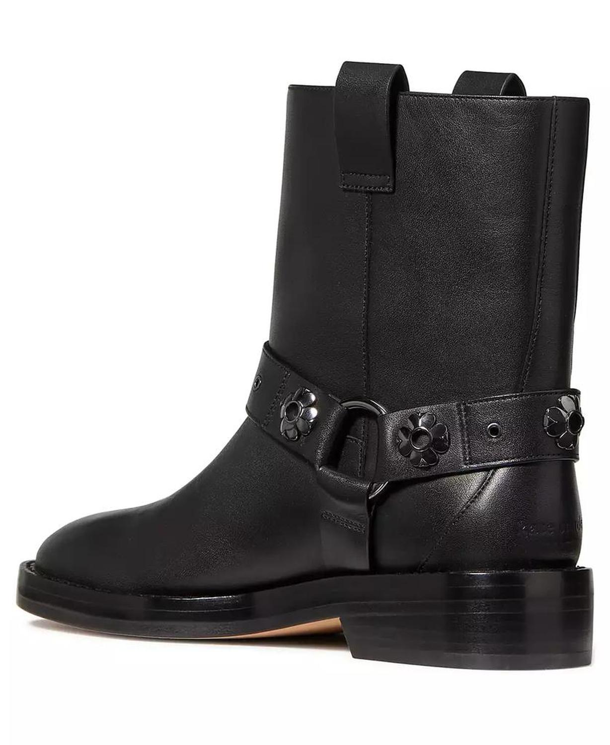 Women's Spade Flower Garden Suede Moto Boots