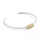 Two-Tone Signature Quilted Tube Cuff Bracelet