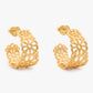 Spade Flower Lace Hoops