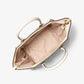 Avril Large Leather and Suede Satchel