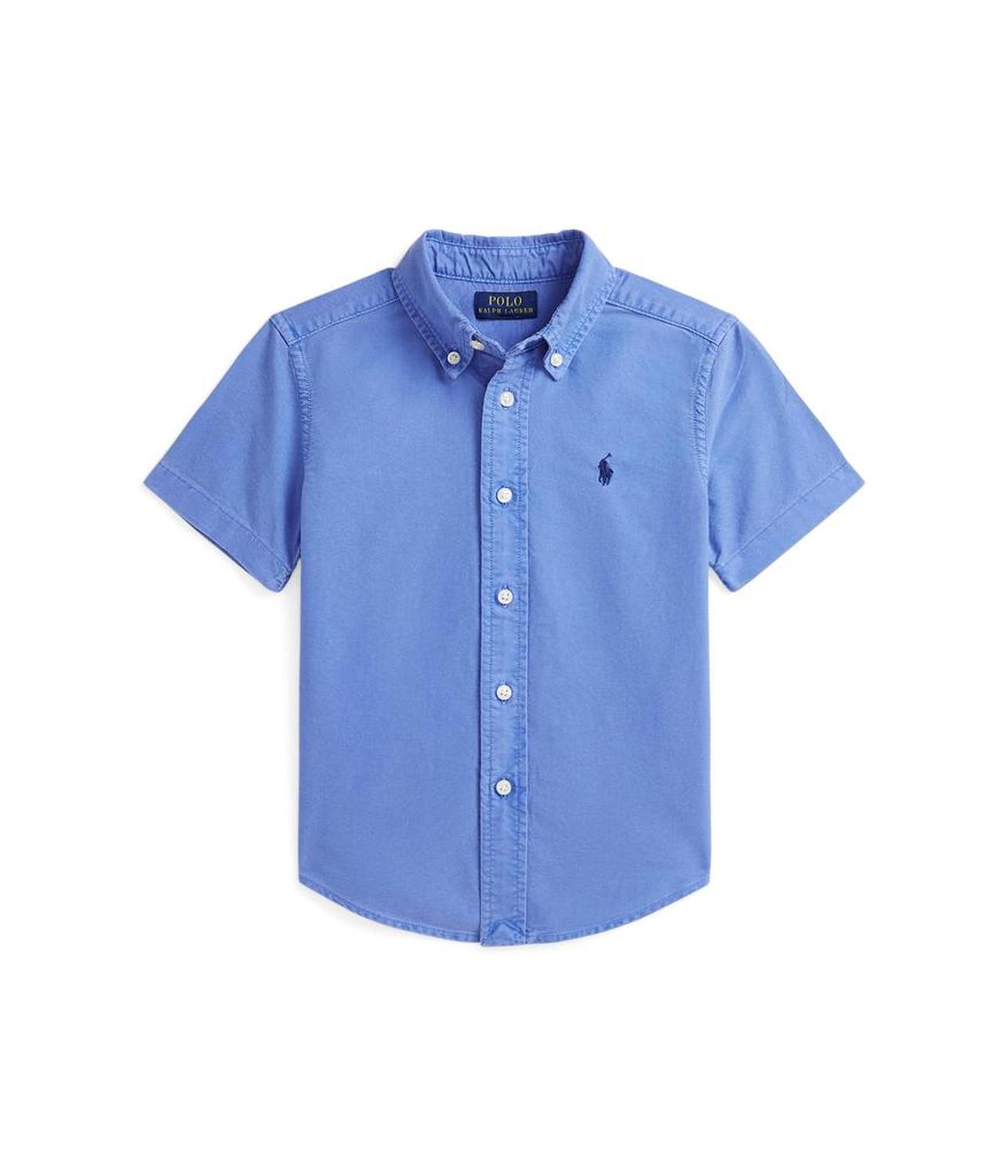Cotton Oxford Short Sleeve Shirt (Toddler/Little Kid)