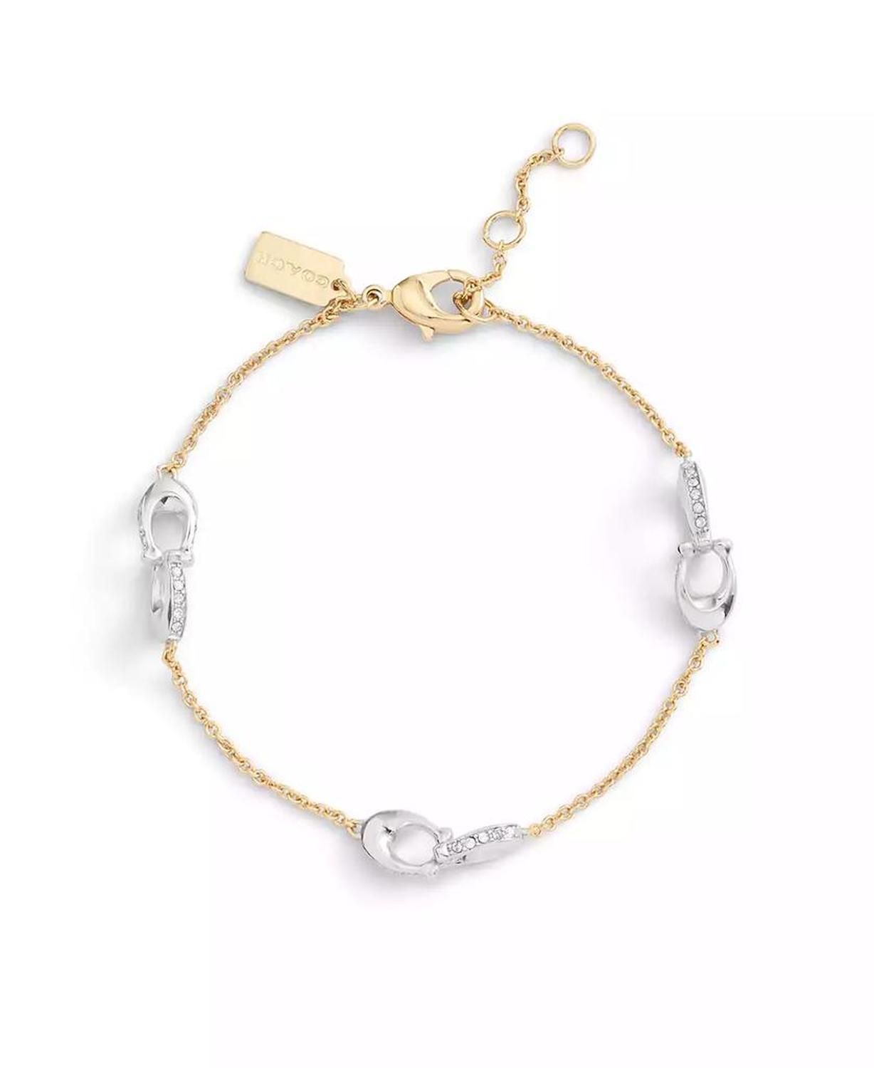 Faux Stone Signature Pave Strand Bracelet