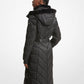Faux Fur Trim Belted Puffer Coat
