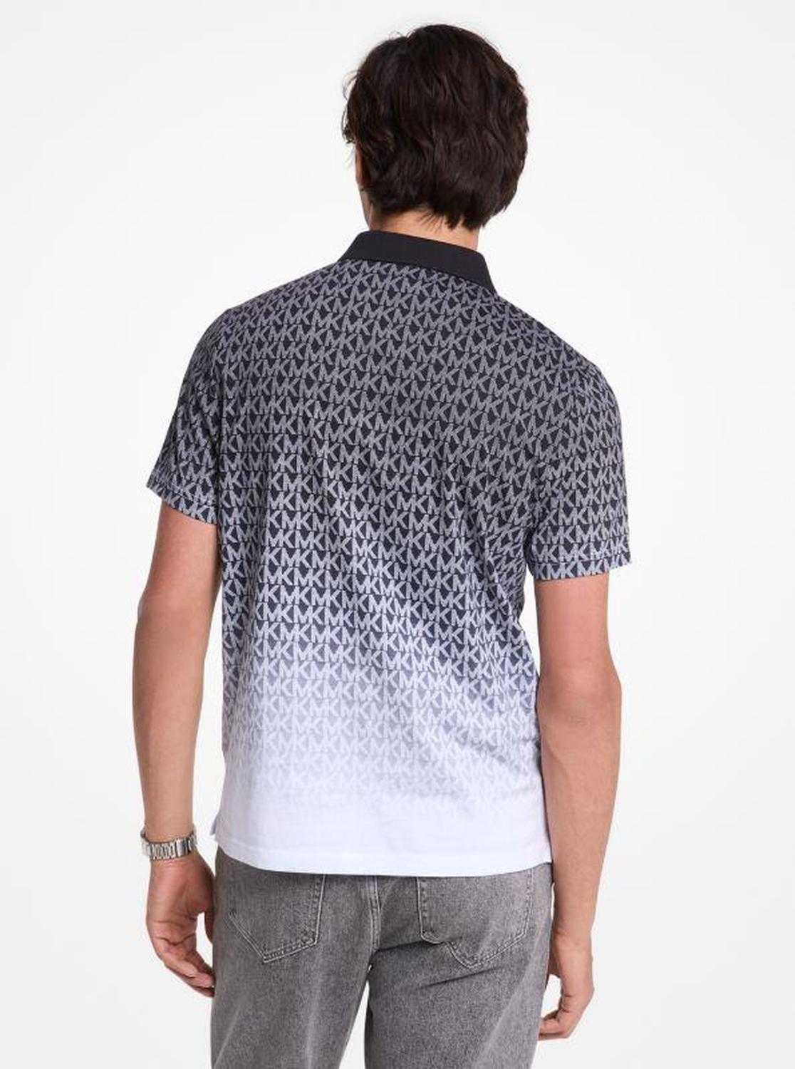Ombré Signature Logo Cotton Polo Shirt