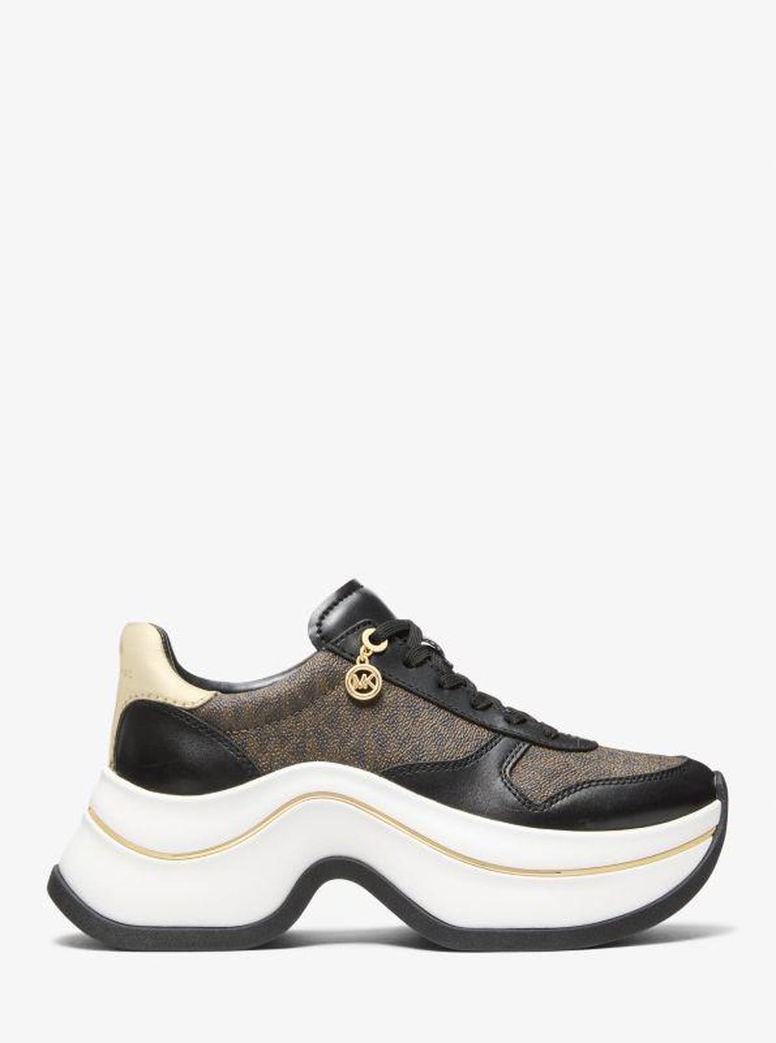 Arla Leather and Suede Trainer