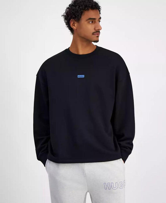 Men's Naviu Relaxed Fit Long Sleeve Crewneck Logo Sweatshirt