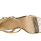 Darrington Sandals Women's Gold Leather Kitten Heel Strappy VER640